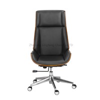 Bentwood Office Chair Swivel Computer Leather Office Boss Chair
