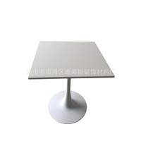 Foshan Weimeisi Decor Square White Marble Granite Table Top with Stainless Steel Stand