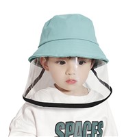 Kids Sun Hat with Isolation Mask Protective Hat Face Shield Fisherman with Facial Cover Full Face Safety for Children