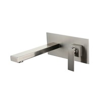 Bathroom Lavatory Bathtub SS304 Stainless Steel Square Wall-Mounted Plumber Faucet