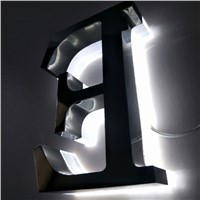 Waterproof Store Shops Signange Stainless Steel Logo Sign Reverse Lit Channel Letters Exterior 3D Metal LED Backlit Sign