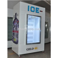 Single Glass Door Bagged Ice Storage Bin Freezer for Indoor Use