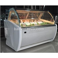 China Factory Price Commercial Marble Base Ice Cream Display Showcase Freezer