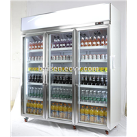 Supermarket Glass Door Upright Freezer/ Drink Upright Display Refrigerator Fridge