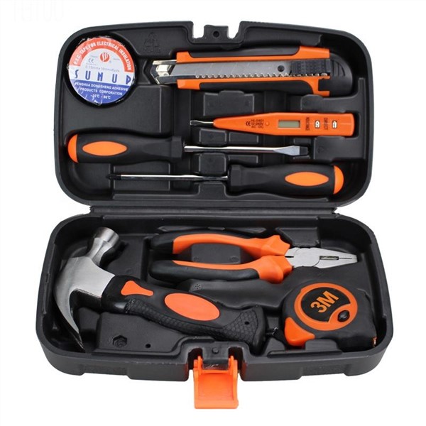 8Pcs/Set Multifunctional Home Routine Repair Hand Tool Sets Screwdriver Hammer Pliers Combination Kit Hardware Tools