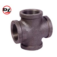 Black Malleable Iron Pipe Fittings Pipe Cross