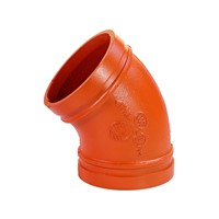 Ductile Iron Pipe Fittings 45 Degree Grooved Pipe Elbow