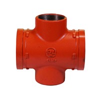 Ductile Iron Pipe Fittings Pipe Cross Equal Reducing Threaded Cross