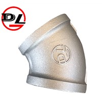 Malleable Iron Pipe Fittings 45 Degree Equal Galvanized Elbow