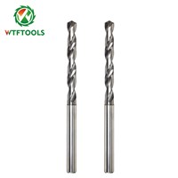 WTFTOOLS 2 Flutes 3D 4mm Inner Coolant Hole Tungsten Carbide Drill Bits for Metal Hardened Steel
