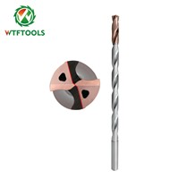 2 Flutes 5mm Solid Carbide Drill Bits for Hardened Steel with Inner Coolant Hole