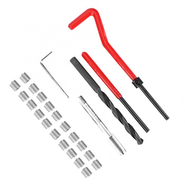 25pcs Thread Repair Insert Kit Compatible Hand Tool Set for Auto Repairing M6 * 1.0 *8.0mm