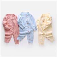 High Quality Baby Girl Rompers 100% Cotton Baby Clothing Set with Cardigan
