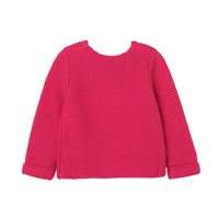 OEM ODM Factory the Knitted Children's Girls' Uniform Cardigan Sweater with Bowknot