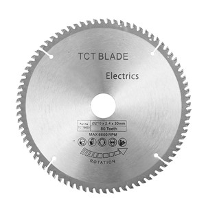 210 * 30mm TCT Carbide Tipped Circular Saw Blade 80T HSS Cutting Disc Tooth