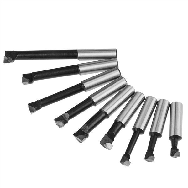 MT3-F1-1 / 2 "-9pcs Morse MT3 Handle F1 Boring Head Tool Set Carbide Boring Bar with Shank Mill