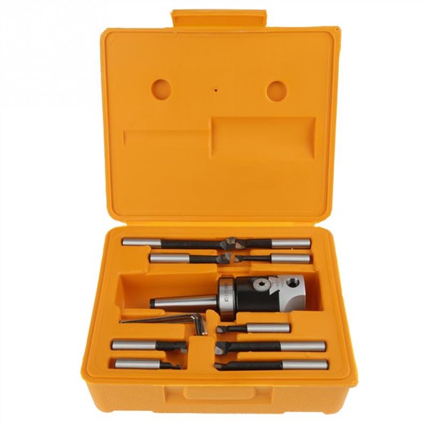 MT3-F1-1 / 2 "-9pcs Morse MT3 Handle F1 Boring Head Tool Set Carbide Boring Bar with Shank Mill