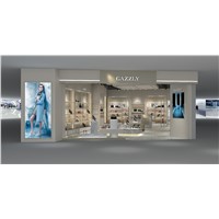 Custom Made Lady Fashion Apparel Garment Store Display Cabinet Retail Fixture with LED Lighting