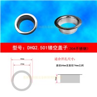 Factory Direct Sales 304 Stainless Steel Ring Embedded Garbage Pail Kitchen Office Countertop Hidden Hollow-Out Lid
