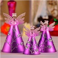 Purple Series Glass Angel Set Friend Gift Popular Promotion Holiday Gift Glass Christmas Angel