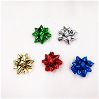 1 Inch Min Metallici Star Bow 100 Pcs 2.5cm Plastic Gift Bows for Wedding Party & Christmas Gift Decoration