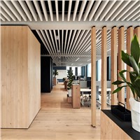 2020 Foshan Wooden Finish Aluminum Baffle Ceiling for Restaurant