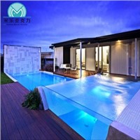 Swimming Pool Glass Projects with Thick Customized Acrylic Sheet