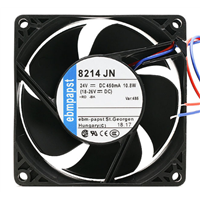 Size 80 x 80 x 38mm 24 V DC Air Flow 132.6m3/ h 8400rpm 8214JN Ebmpapst Cooling Fan