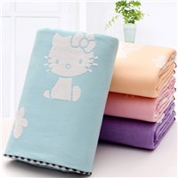 Cotton Chenille Double-Layer Fabric Cartoon Towel Quilt Baby Blanket