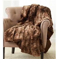 Luxury Faux Fur Oversized Throw Blanket with Plush Velvet Reverse
