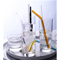 Borosilicate Colored Glass Straw / Glass Drinkware