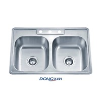 Guangdong Dongyuan Kitchenware Posco SUS304 Stainless Steel Double Bowl Sinks