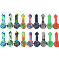 Silicone Oil Burner Pipes Colorful Hand Pipe Shisha Hookah Smoking Pipe with Glass Bowl