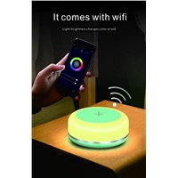 Newest Popular Design Portable Wireless Charging Atmosphere Lamp Charging Pad Wireless Charger 15W Phone Quick Charger