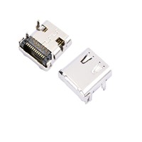 USB 3.1 Type-C Connector 24 Pin Receptacle Right Angle Type C PCB SMT Dual Row Tab Female Socket Support Terminal 3A