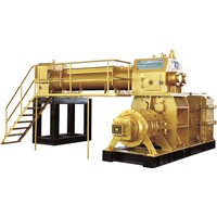 Brick Machine Jky60-60 Double-Stage Vacuum Extruder (2 Mud-Strip Outlets)