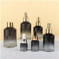 Latest New Design Round Square Perfume Glass Bottle Cosmetic Set with Pump