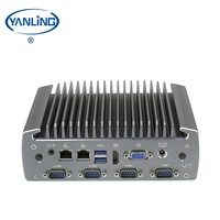 Core I7 Processor Industrial Computer with 6 RS232 COM Dual Display Embedded Linux Board for KIOSK