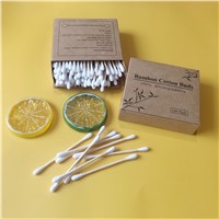 Plastic-Free 100% Biodegradable Bamboo Cotton Swabs for Ear Cleaning Skin Cleaning Customized Logo