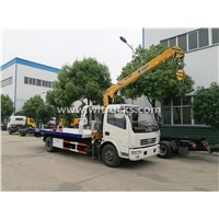 Dongfeng 3Tons Sliding Platform Recovery Trucks with Crane