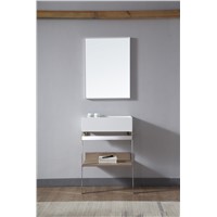 China Floor Artificial Stone Bathroom Cabinets with Mirror High-End Bathroom Vanity TW-2030