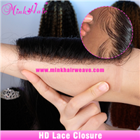 Mink Brazilian Wholesale Virgin Human Hair HD Lace Brazilian Hair Body Wave 5*5 Lace Closure