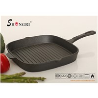 Shengri Square Cast Iron Grill Pan Frying Pan