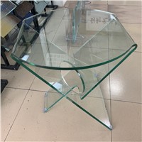 10mm Clear Hot Bending Glass Table for Modern Design