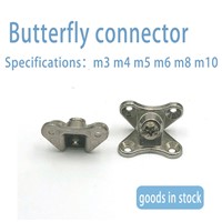Panel Furniture Thickened Connecting Fastener Butterfly Type Combination Connector without Hole Butterfly Connection Cor