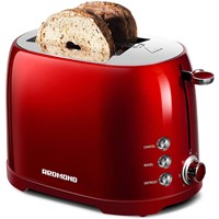 2 Slice Toaster with 50s Retro Aesthetic ST032 7 Browning Shade Settings