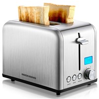 ST029 Stainless Steel Toaster w/LCD Timer 1.5 Inch Extra-Wide Slots