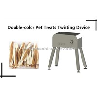 Double-Color Pet Treats Twisting Device/Double Color Chewing Gum Twisting Machine/Pet Chewing Gum