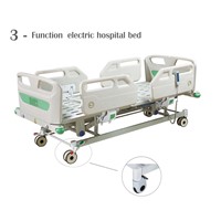 3-Function Electric Hospital Bed with PP Side Rails