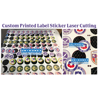 Custom Printed Label Sticker by Laser Cutting